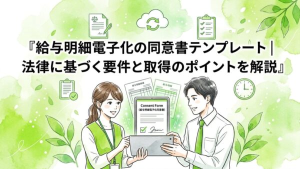 給与明細電子化の同意書テンプレート｜法律に基づく要件と取得のポイントを解説