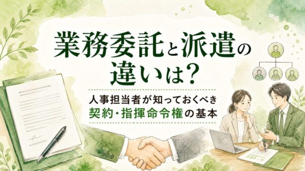 業務委託と派遣の違いは？人事担当者が知っておくべき契約・指揮命令権の基本