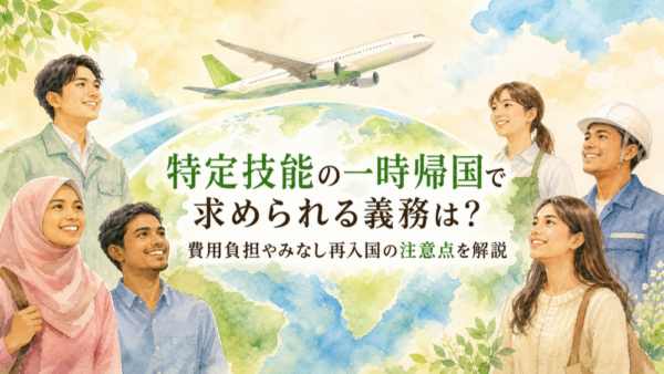 特定技能の一時帰国で求められる義務は？費用負担やみなし再入国の注意点を解説