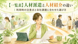 【一覧表】人材派遣と人材紹介の違い｜利用時の注意点と自社課題に合わせた選び方